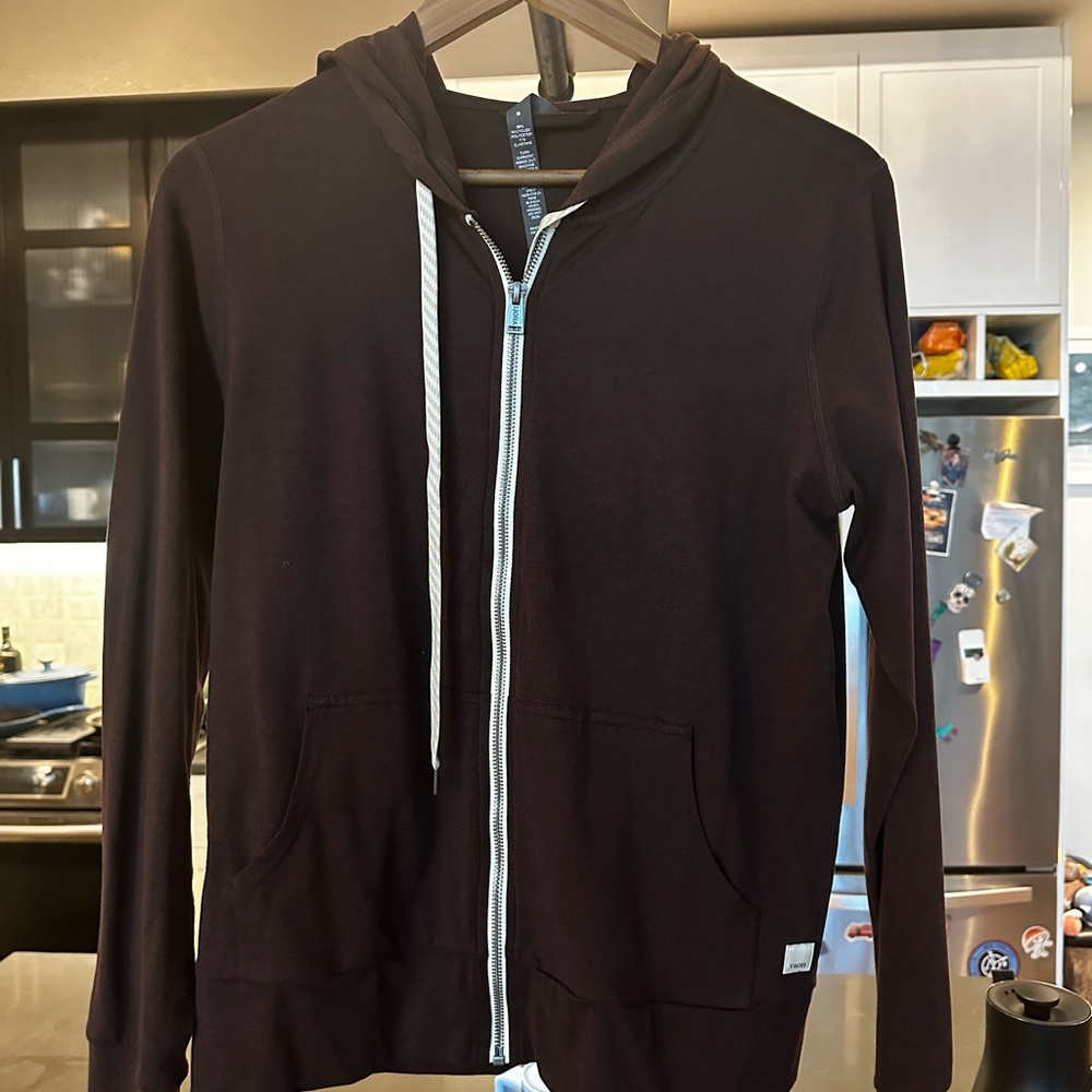 Vuori Chocolate Brown Zip-Up Hoodie